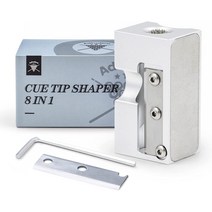 Adhafera 큐 팁 쉐이퍼 업그레이드된 8 in 1 알루미늄 풀 교체 및 도구, 02 실버