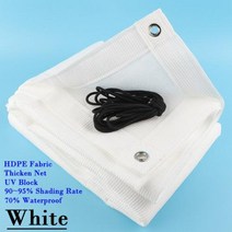 접이식어닝 테라스어닝 수동어닝 맞춤형 두꺼운 차양 그물 정원 퍼걸러 태양 가리개 자외선 방지 그늘 패브릭 자동차 천막 야외 음영 항해 그늘막, White+1x5m