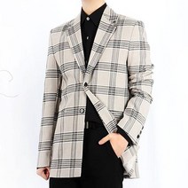 산토그리얼 체크오버핏블레이져 자켓