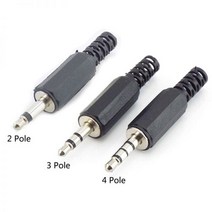 보안 부속 부품 510pcs 3.5mm 234 극 모노 오디오 커넥터 잭 플러그 헤드폰 남성 어댑터 잭 플러그 남성 잭 플러그 와이어 터미널 h1, 5개 4극