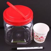 사각 1.5 식품용기 젓갈통 고추장통 매실통 양념병 투명용기 꿀병 잼병 과실주병 된장통, 단품