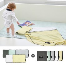 [보니타베베] 코다 신생아 2종 A세트 (짱구베개+머슬린블랭킷S), 짱구베개:그레이 / 블랭킷:민트