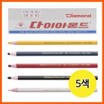 다이아몬드색연필 5색 12개입 색칠 체크용 표시용 펜 칼라 채점용 유리용 0-382ea, 흑색(113784)