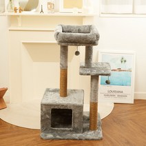 GP 플랫폼 숨숨집 고양이 중형 캣타워 101cm 그레이, 없음, 단품