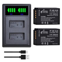 보조밧데리니콘 쿨픽스 P1000 P950 1 J1 J2 J3 DL24-500 블랙매직 포켓 시네마 카메라용 배터리/충전기 EN, Charger and 2Battery