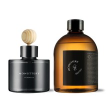 몽때리 차량용 방향제 대용량 리필세트 자동차 디퓨저 120ml+300ml, 1세트, 포레스트우드