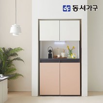 동서가구 소프 엔츠 비스포크 빌트인 인테리어 LED멀티주방수납장 DNA118, 올리브 크림