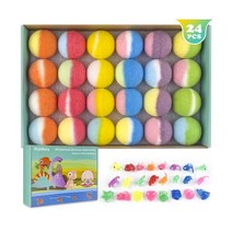 배쓰밤 입욕제 선물 세트 30pcs, 24 pcs bath bombs with toys