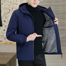 luker cmss 봄 가을 남성 후드 자켓 남성 아웃웨어 열 양털 두꺼운 따뜻한 윈드 브레이커 자켓 남성 패션 캐주얼 코트 5xl