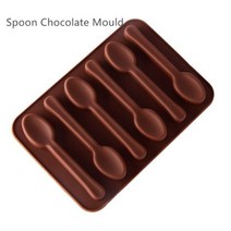초콜릿 몰드 케이크 실리콘 장식 젤리 푸딩 캔디 만들기 바 베이킹 주방, CHINA_Spoon