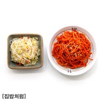 [집밥처럼 고추장진미채볶음+숙주나물 2종세트] 당일조리로 유통기한이 넉넉하고 꼼꼼한 포장 매콤달콤 쫄깃 아삭 촉촉 간편한 상차림 엄마 손맛 가정식 수제 밑반찬, 고추장진미채100g+숙주나물150g, 1세트