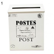 우편함설치 postbox 주택 우편함 벽걸이 방수 전원주택 우체통 뜨거운 판매 레트로 금속 사서함 벽 마운트 메일 상자 사서함 양동이 신문 편지 상자 포스트 정원 장식 메일박스, 1