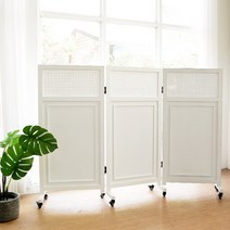 로브 이동형 바퀴 3단 파티션 (600) 인테리어 까페 사무실 칸막이 가벽, 화이트