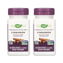 네이처스웨이 시나몬 Cinnamon 60캡슐 블러드 슈가 메타볼리즘 2개
