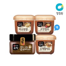 청정원 된장 450g 4종(미소/조개/고기/문옥례) 골라담기, 미소된장450g + 고깃집된장450g