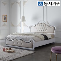 동서가구 세레나 엔틱 퀸침대 프레임 DF912028, 브라운