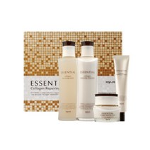 과일나라 에센셜 콜라겐 리페어링 스킨케어 기초화장품 4종세트 토너 에멀전 크림 화이트닝에센스 미백크림 바르는유산균 발효에센스 탄력크림 여성기초화장품 여자기초화장품 추천 선물
