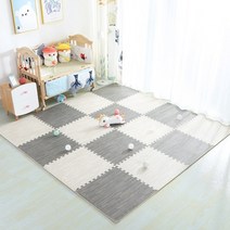 바닥타일 나무 우드 바닥자재 베란다 화장실 장판 새로운 아기 거품 퍼즐 놀이 체육관 매트 장난감 카펫 를, [04] 24Piece, 03 B6_04 24Piece