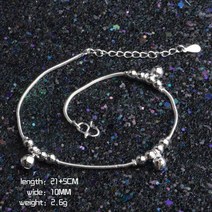 12 구슬 3 종 Anklet 실버 도금 색상 매력 발목 팔찌 Halhal 보석 여성용 Indian Jewelry Leg Gifts