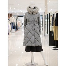 ab.f.z [ab.f.z] 폭스퍼배색벨트덕다운롱점퍼 (KSW4QD01K)