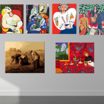 모모픽스페인팅 diy 유화그리기 모네 클림트 고흐 피카소 앙리 마티스 세계 명작 명화 인물 그림 40x50 아크릴 유화 물감 붓 세트, H09 클래식 오드리