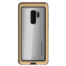 G호스트 Hostek Atomic Slim Galaxy S9 Plus Clear Case with Space Metal Bumper Super Tough Shockproof Hea, Gold
