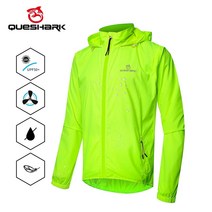 QUESHARK 남성 방풍 방수 반사 사이클링 재킷 MTB 자전거 긴 소매 윈드 브레이커 민소매 조끼 자전거 코트 저지
