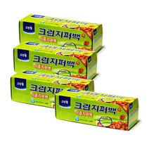 온마음샵 크린랲 크린이중지퍼백(소형/18cmx20cm) 20매 X4개, 4개, 20개입