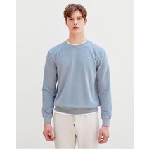 [21FW 닥스 남성]블루 로고자수 면혼방 긴팔티셔츠-DMTS1D311T2