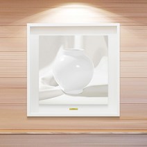 위아트 다복 행복을 담다 돈들어오는 풍수액자 달항아리그림 기획전, 2.치자빛 달항아리