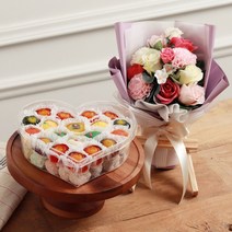 엠케이크 Special 떡케이크 D 선물세트 생일 케익 기념 생신 칠순, S 떡케이크 D+꽃다발12, 1개