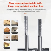원목원두막 TCT 3 플루트 스트레이트 비트 목재 절단 도구 68MM 라우터 단단한 나무 파티클 보드 목공 조각 엔드밀, 9.8X22X8X60, 9.8X22X8X60