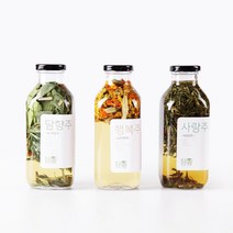 [꿈에그린농장]담향 담금주 키트 선물세트 1호 (대나무잎주 국화주 야관문주) 선물포장, 단품