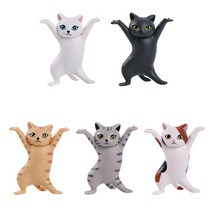 도매팜 일합쉬다~ 깜찍 고양이 피규어 다용도 거치대 인테리어 방꾸미기, 1개, 삼색무늬