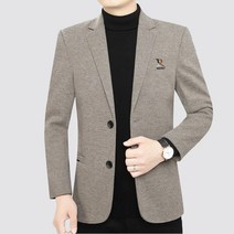 DFMEI 가을과 겨울 캐주얼 슬림 자수 비즈니스 신사 모직 정장 남성용 반바지 모직 코트 코트
