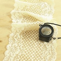 텍스월드 라셀레이스 케미컬레이스( 180cm), 라셀레이스(옐로우아이보리/폭-14cm)-[R79]