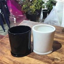 보드미 유광 도기화분 타원형 15x10x19cm