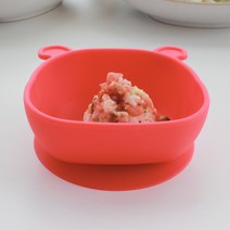 빅풋실리콘 빅풋 흡착볼 속깊은 이유식기 속넓은 유아용기 아이주도 이유식 blw 프리미엄실리콘 국산정품, 05스칼렛(레드)피그
