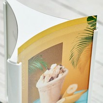 조립식 회전형 3면 꽂이 화이트 A6 벽메뉴판 미용실가격표 카다로그스탠드 아크릴등신대 책거치대 스탠드안내판 메뉴판케이스 전단지꽂이 업소용메뉴판회전형꽂이