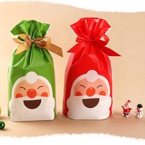 [아트랄라]해피산타주머니(5매)/크리스마스선물포장/선물주머니, 레드