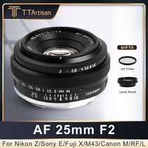 호환용 렌즈Sony E-Nikon Z 렌즈 용 25mm F2 APS-C 프레임 수동 초점 Canon M R M43 Fuji X Leica Sigma L, 06 Canon EF-M