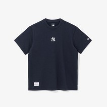 M 뉴에라반팔티 NQC 13086581 뉴에라 하프 로고 뉴욕 양키스 반팔 티셔츠