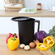 신혼살림 밀폐형 음식물 쓰레기통 2L 음식물쓰레기홀더, 블랙