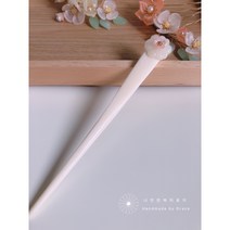 그레이스샵 [나연한복뒤꽂이] 화이트 양면 비녀 (소뼈)
