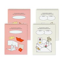 인디고어린이 초등 두툼 도화지 종합장 (35매), 4개, 핑크+아이보리