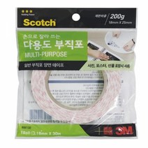 3M 다용도 폼 양면테이프 NW130 18mm 0.08mm 30m (1EA) 산업안전 접착 윤활 접착 고정제 접착제 3M 공구