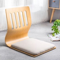 다리 등받이 일본식 다다미 빈백 쇼파 일반 방석 허리의자, C01-복장을 갖추다, T12-혼목오공 옅은마색 두꺼운좌