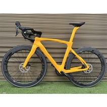 카본자전거 로드 경량 프레임 풀 바이크 디스크 브레이크 완전 105 노란색 T1100 1K, 48.With Aura ace R9270 - cc 50