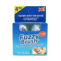 퍼지브러쉬 [FuzzyBrush] 퍼지브러쉬 4개입 (캡슐) 5개세트 / 씹는칫솔 / 씹는치약, 단일옵션