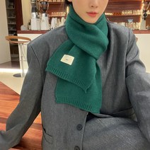 케이바바 여성 무지 니트 목도리 머플러